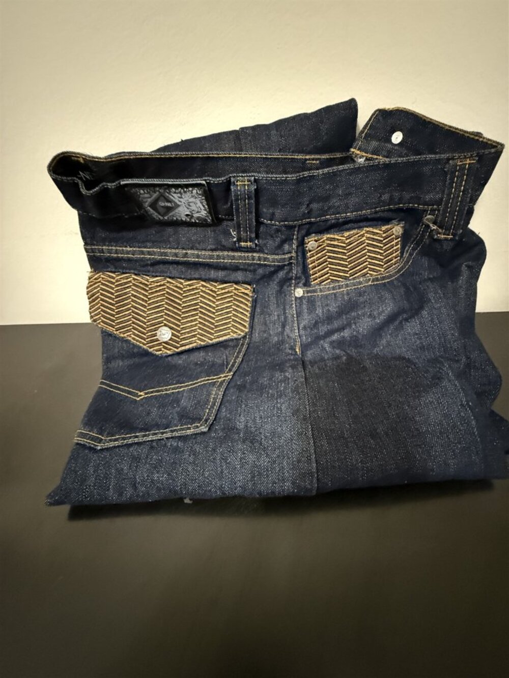 Vintage Men's G-Net Blue Jeans Bling Pockets Size 40 x 32